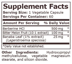 Pure Nutrition Berberine Complex 60 Veg Capsules