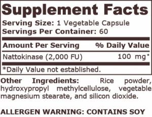 Pure Nutrition Nattokinase 100 мг 60 Veg Capsules