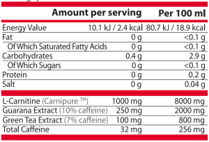 Pure Nutrition L Carnitine 2000 мг Лимон 25 мл Ампула