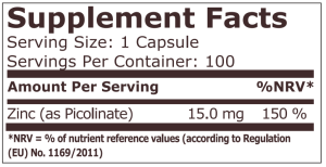 Pure Nutrition Zinc Picolinate 15 мг 100 Capsules
