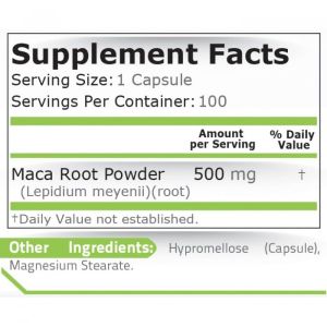 Pure Nutrition Maca 500 mg 100 Капсули