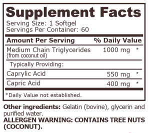 Pure Nutrition MCT OIL 1000 мг 60 Softgels