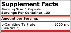 Pure Nutrition L Carnitine 1000 mg 100 Капсули