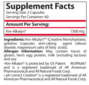 Pure Nutrition KRE Alkalyn 750 мг 120 Капсули