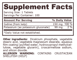 Pure Nutrition Potassium 99 мг 100 Tablets