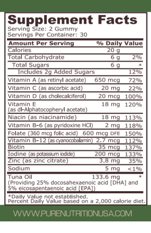 Pure Nutrition Prenatal Formula Raspberry 60 Gummies