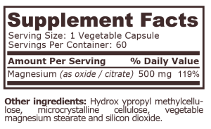 Pure Nutrition Magnesium Complex 60 Vegetable Capsules
