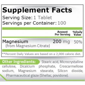 Pure Nutrition Magnesium Citrate 200 мг 100 Таблетки