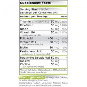 Pure Nutrition Витамин B 50 100 Таблетки
