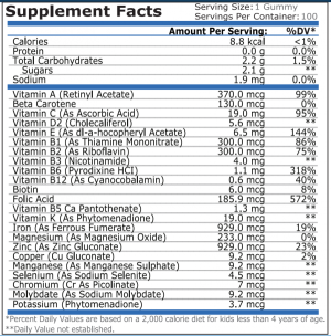 Pure Nutrition Kids Multi VIT Gummies Fruit Punch 100 Gummies