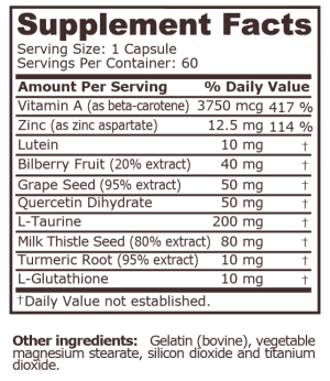 Pure Nutrition Vision Support 60 Capsules