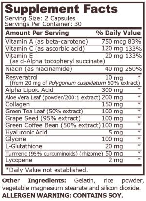 Pure Nutrition Wrinkle Formula 60 Capsules