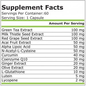 Pure Nutrition Antioxidant Complex 60 Vcaps