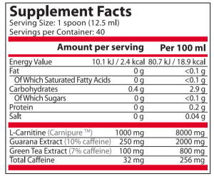 Pure Nutrition Carni MAX Liquid With Guarana And Green TEA 500 мл