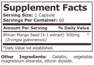 Pure Nutrition African Mango 500 мг 60 Capsules