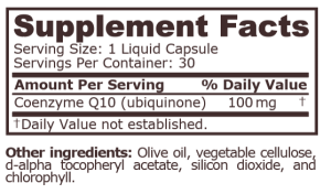 Pure Nutrition Coq10 Ubiquinone 100 мг 30 Liquid Capsules
