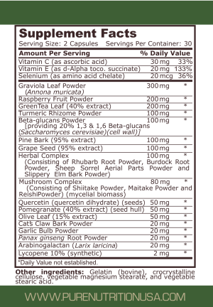 Pure Nutrition Immune Support 60 Capsules