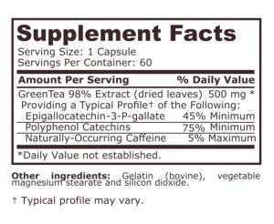 Pure Nutrition Green TEA 60 Capsules