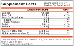 Pure Nutrition Kids Omega 3 Gummies Orange 60 Gummies