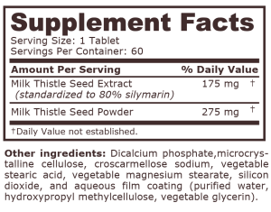 Pure Nutrition Milk Thistle Complex 450 mg 60 Tablets