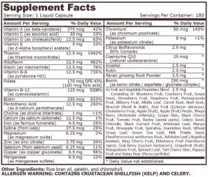 Pure Nutrition Liquid Multi 180 Liquid Capsules