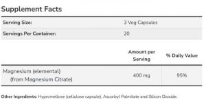 Now Foods NOW Magnesium Citrate 60 Капсули