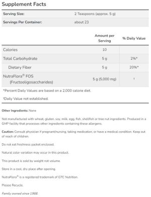 Now Foods Now Nutraflora FOS Powder 113 г
