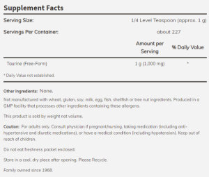 Now Foods NOW Taurine Powder 227 г