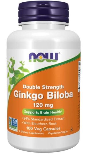 Now Foods NOW Ginkgo Biloba 120 мг 100 Капсули