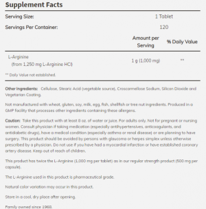 Now Foods NOW L Arginine 1000 мг 120 Tabs