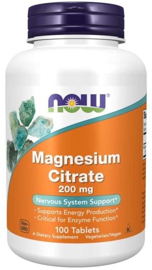 Now Foods NOW Magnesium Citrate 200 мг 100 Таблетки