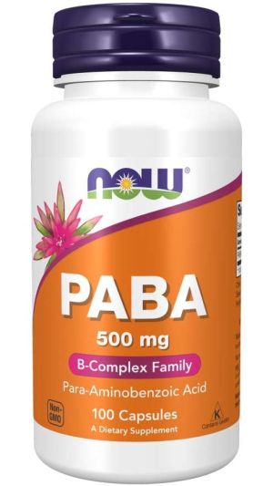 Now Foods NOW Paba 500 мг 100 Капсули