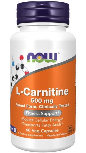 Now Foods NOW L Carnitine 500 мг 60 Капсули