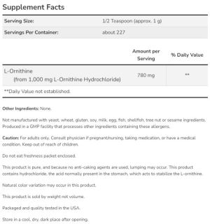Now Foods NOW L Ornithine Powder 227 г
