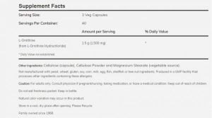 Now Foods NOW L Ornithine 500 мг 120 Капсули