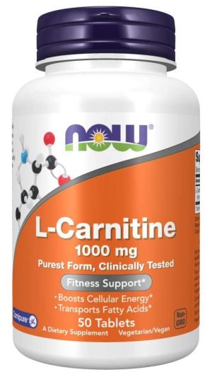 Now Foods NOW L Carnitine 1000 мг 50 Таблетки