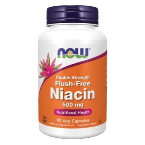 Now Foods NOW Flush Free Niacin (недразнеща Форма На Витамин B 3) 500 мг 90 Веган Капсули
