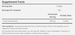Now Foods NOW Витамин B 3 (niacin) 500 мг 250 Таблетки