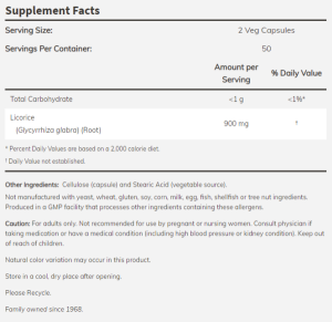 Now Foods NOW Licorice Root (сладък Корен) 450 мг 100 Капсули