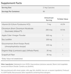 Now Foods NOW Cider Vinegar Diet 180 Vcaps