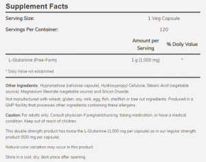 Now Foods NOW Sports L Glutamine 1000 мг 120 Capsules