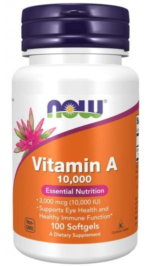Now Foods NOW Витамин A 10,000 IU 100 Дражета