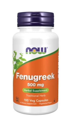 Now Foods NOW Fenugreek (сминдук) 500 мг 100 Капсули