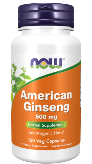 Now Foods NOW American Ginseng (американски Жен Шен) 500 мг 100 Веган Капсули