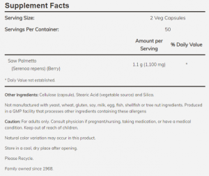 Now Foods NOW Saw Palmetto Berries 550 мг 250 Капсули