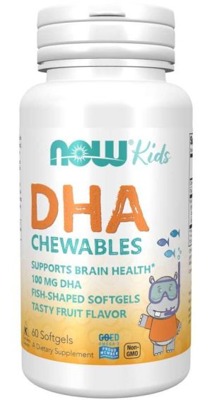 Now Foods NOW DHA 100 мг Kids Chewable 60 Дражета