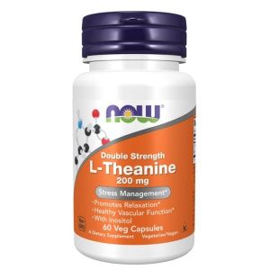 Now Foods NOW L Theanine 200 мг 60 Капсули