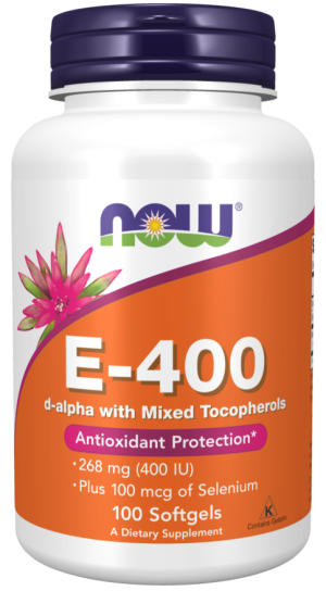 Now Foods NOW Витамин E 400 + Selenium 100 Гел Капсули