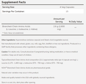 Now Foods NOW Sports Branched Chain Amino Acids 800 мг 120 Капсули