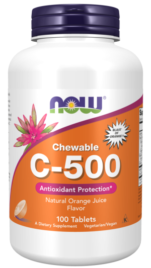 Now Foods NOW Витамин C 500 Chewable Orange 100 Капсули